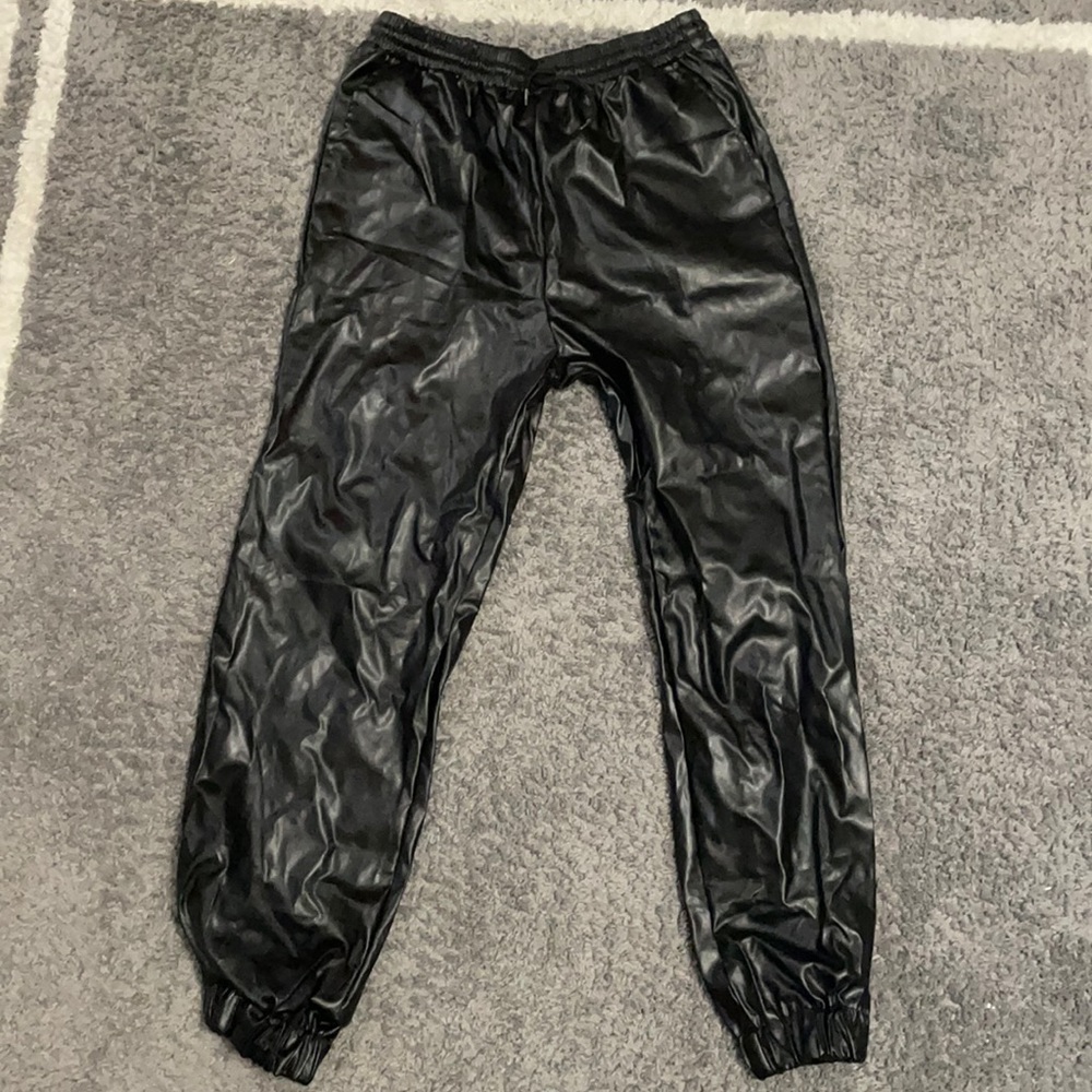 Shein Leather Joggers